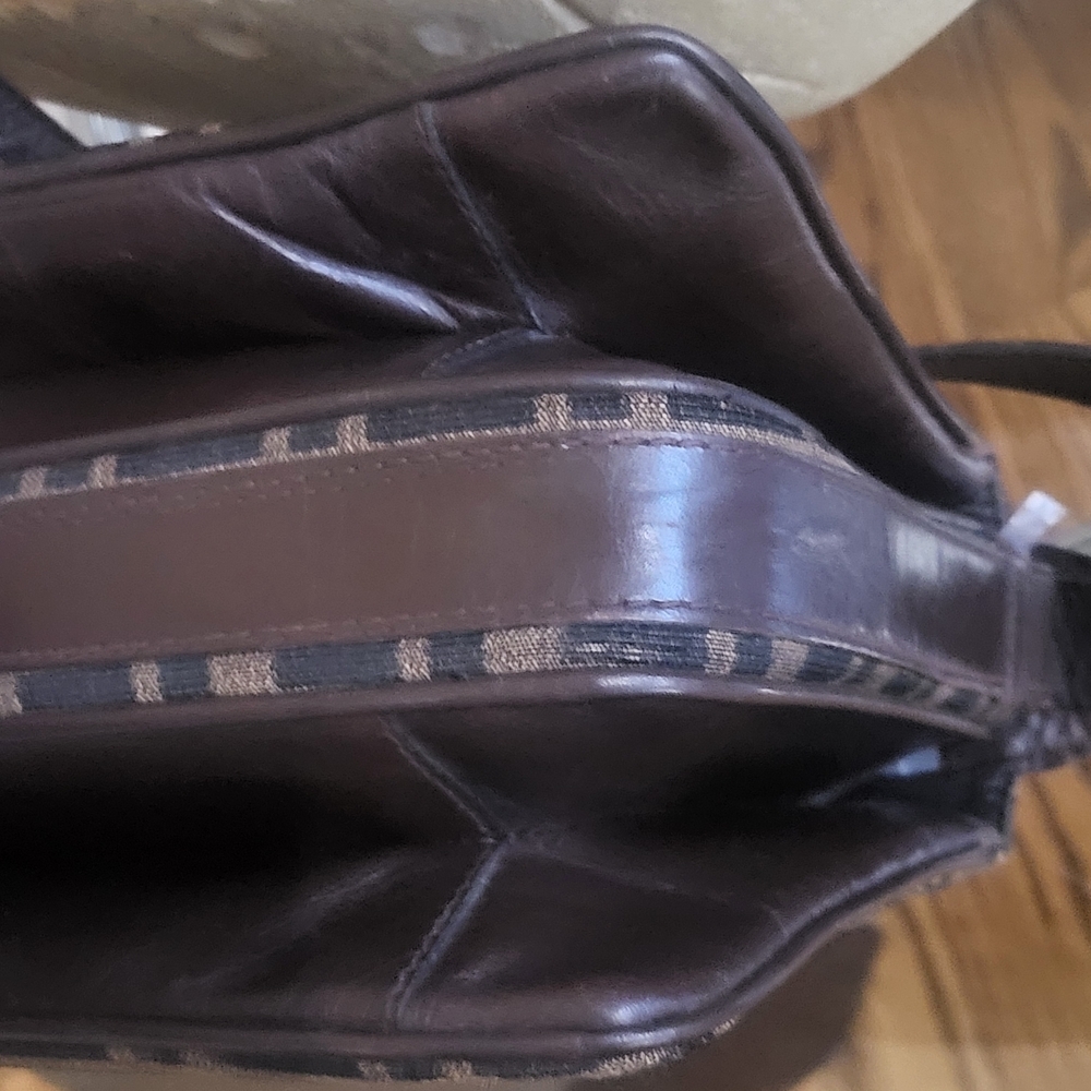 Fendi Zucca FF Zucchino Pattern Medium Shoulder Bag....Vintage Authentic... - Picture 6 of 14